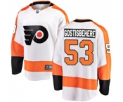 Youth Philadelphia Flyers #53 Shayne Gostisbehere Fanatics Branded White Away Breakaway NHL Jersey