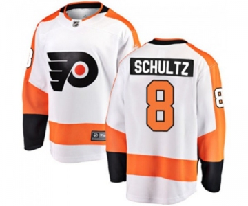 Youth Philadelphia Flyers #8 Dave Schultz Fanatics Branded White Away Breakaway NHL Jersey