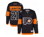 Youth Reebok Philadelphia Flyers #21 Scott Laughton Authentic Black 2017 Stadium Series NHL Jersey