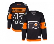 Youth Reebok Philadelphia Flyers #47 Andrew MacDonald Authentic Black 2017 Stadium Series NHL Jersey