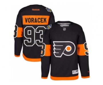 Youth Reebok Philadelphia Flyers #93 Jakub Voracek Authentic Black 2017 Stadium Series NHL Jersey