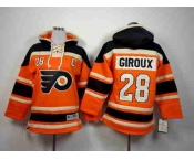 youth nhl jerseys philadelphia flyers #28 giroux orange[pullover hooded sweatshirt patch C]