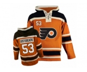 Men's Old Time Hockey Philadelphia Flyers #53 Shayne Gostisbehere Authentic Orange Pullover Hoodie NHL Jersey