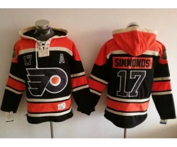 Philadelphia Flyers #17 Wayne Simmonds Black Sawyer Hooded Sweatshirt Stitched NHL Jersey