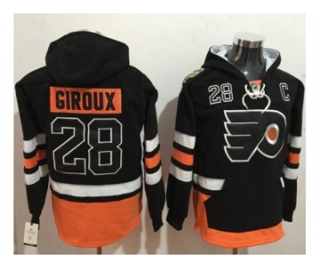 Philadelphia Flyers #28 Claude Giroux Black Name & Number Pullover NHL Hoodie