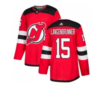Adidas New Jersey Devils #15 Langenbrunner Red Home Authentic Stitched NHL Jersey