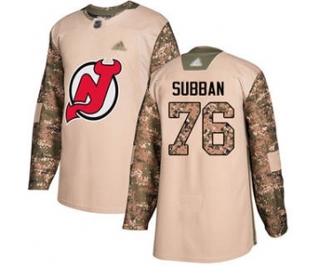 Men's Devils #76 P. K. Subban Camo 2017 Veterans Day Stitched Hockey Jersey