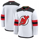 Men's New Jersey Devils Blank White 2024-25 Away Stitched Hockey Jersey