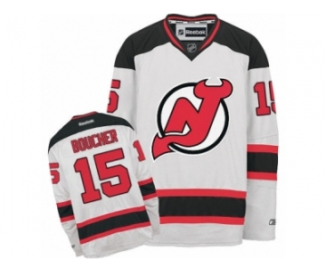 Men's Reebok New Jersey Devils #15 Reid Boucher Authentic White Away NHL Jersey