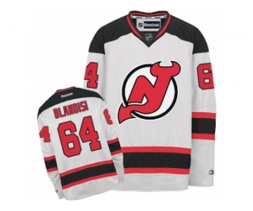 Men's Reebok New Jersey Devils #64 Joseph Blandisi Authentic White Away NHL Jersey