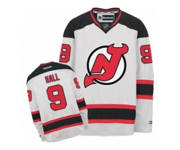 Men's Reebok New Jersey Devils #9 Taylor Hall Authentic White Away NHL Jersey