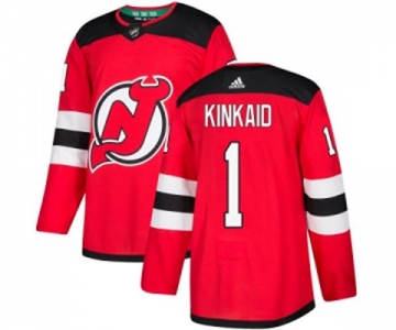 New Jersey Devils #1 Keith Kinkaid Authentic Red Home Hockey Jersey