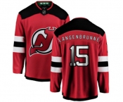 New Jersey Devils #15 Jamie Langenbrunner Fanatics Branded Red Home Breakaway Hockey Jersey