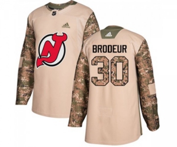 New Jersey Devils #30 Martin Brodeur Authentic Camo Veterans Day Practice Hockey Jersey