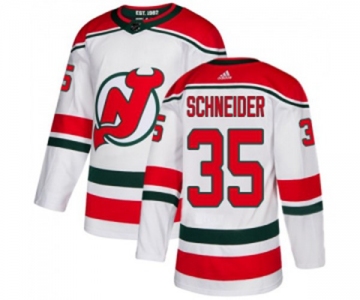 New Jersey Devils #35 Cory Schneider Authentic White Alternate Hockey Jersey