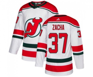 New Jersey Devils #37 Pavel Zacha Authentic White Alternate Hockey Jersey