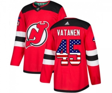 New Jersey Devils #45 Sami Vatanen Authentic Red USA Flag Fashion Hockey Jersey
