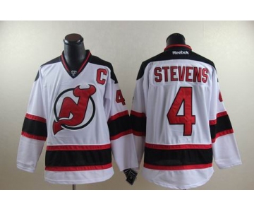 nhl jerseys new jersey devils #4 stevens white