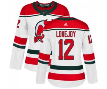 Women New Jersey Devils #12 Ben Lovejoy Authentic White Alternate Hockey Jersey