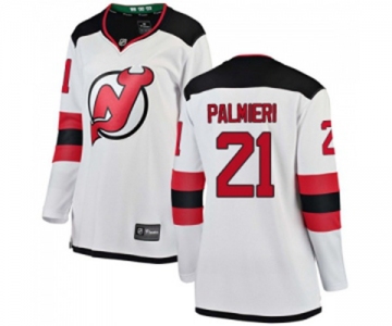 Women New Jersey Devils #21 Kyle Palmieri Fanatics Branded White Away Breakaway Hockey Jersey