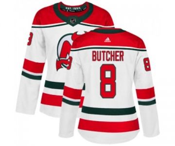 Women New Jersey Devils #8 Will Butcher Authentic White Alternate Hockey Jersey