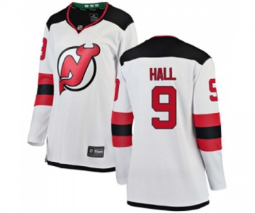 Women New Jersey Devils #9 Taylor Hall Fanatics Branded White Away Breakaway Hockey Jersey