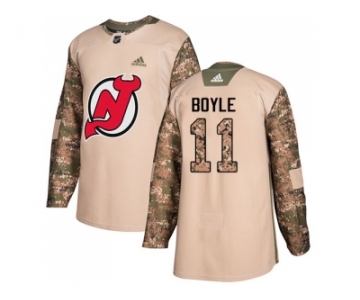 Youth Adidas New Jersey Devils #11 Brian Boyle Camo Authentic 2017 Veterans Day Stitched NHL Jersey