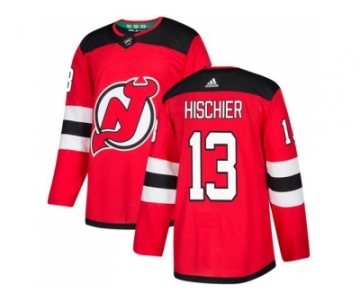 Youth Adidas New Jersey Devils #13 Nico Hischier Red Home Authentic Stitched NHL Jersey
