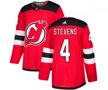 Youth New Jersey Devils #4 Scott Stevens Authentic Red Home Hockey Jersey