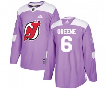 Youth New Jersey Devils #6 Andy Greene Authentic Purple Fights Cancer Practice Hockey Jersey