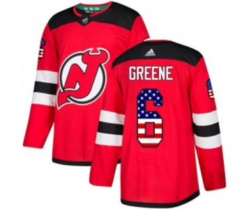 Youth New Jersey Devils #6 Andy Greene Authentic Red USA Flag Fashion Hockey Jersey
