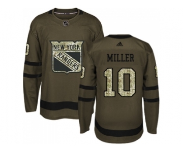 Adidas New York Rangers #10 J.T. Miller Green Salute to Service Stitched NHL Jersey