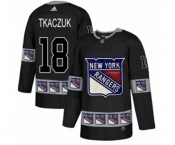 Adidas New York Rangers #18 Walt Tkaczuk Authentic Black Team Logo Fashion NHL Jersey