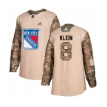 Adidas New York Rangers #8 Kevin Klein Authentic Camo Veterans Day Practice NHL Jersey
