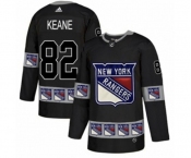 Adidas New York Rangers #82 Joey Keane Authentic Black Team Logo Fashion NHL Jersey
