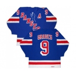 CCM New York Rangers #9 Adam Graves Authentic Royal Blue New Throwback NHL Jersey