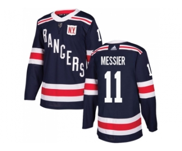 Men Adidas New York Rangers #11 Mark Messier Navy Blue Authentic 2018 Winter Classic Stitched NHL Jersey