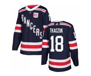 Men Adidas New York Rangers #18 Walt Tkaczuk Navy Blue Authentic 2018 Winter Classic Stitched NHL Jersey