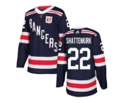 Men Adidas New York Rangers #22 Kevin Shattenkirk Navy Blue Authentic 2018 Winter Classic Stitched NHL Jersey