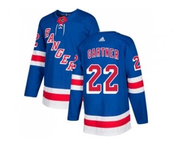 Men Adidas New York Rangers #22 Mike Gartner Royal Blue Home Authentic Stitched NHL Jersey