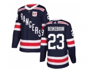 Men Adidas New York Rangers #23 Jeff Beukeboom Navy Blue Authentic 2018 Winter Classic Stitched NHL Jersey