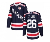 Men Adidas New York Rangers #26 Martin St.Louis Navy Blue Authentic 2018 Winter Classic Stitched NHL Jersey