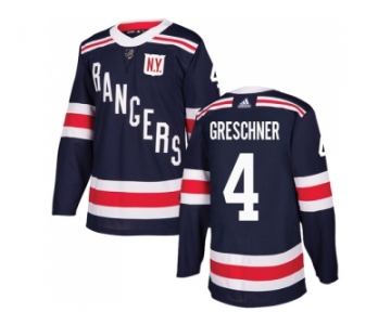 Men Adidas New York Rangers #4 Ron Greschner Navy Blue Authentic 2018 Winter Classic Stitched NHL Jersey