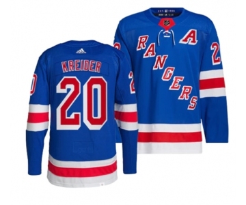 Men's New York Rangers #20 Chris Kreider Blue Stitched Jersey