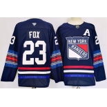 Men's New York Rangers #23 Adam Fox Navy 2024-25 Stitched Jersey