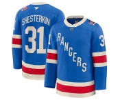 Men's New York Rangers #31 Igor Shesterkin Blue Centennial Stitched Hockey Jersey Men's New York Rangers #31 Igor Shesterkin Blue Centennial Stitched Hockey Jersey