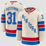 Men's New York Rangers #31 Igor Shesterkin Cream 2026 Winter Classic Stitched Hockey Jersey