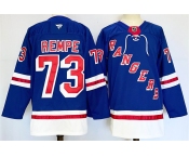 Men's New York Rangers #73 Matt Rempe Royal 2024-25 Home With A Patch Stitched Hockey Jersey