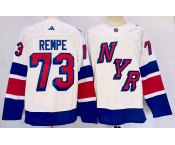 Men's New York Rangers #73 Matt Rempe White 2024 Stadi