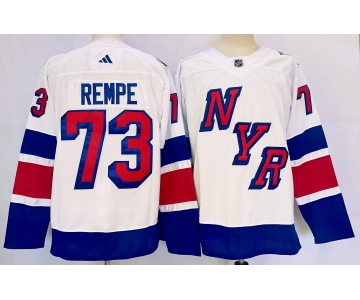 Men's New York Rangers #73 Matt Rempe White 2024 Stadi
